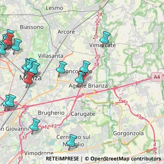 Mappa A51 Tangenziale Est Milano, 20864 Agrate Brianza MB, Italia (6.2785)