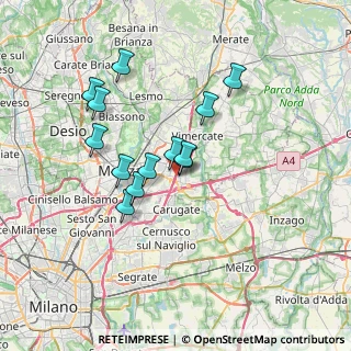 Mappa A51 Tangenziale Est Milano, 20864 Agrate Brianza MB, Italia (5.91154)