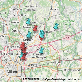 Mappa A51 Tangenziale Est Milano, 20864 Agrate Brianza MB, Italia (7.5475)