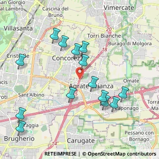 Mappa A51 Tangenziale Est Milano, 20864 Agrate Brianza MB, Italia (2.16286)