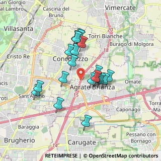 Mappa A51 Tangenziale Est Milano, 20864 Agrate Brianza MB, Italia (1.4975)