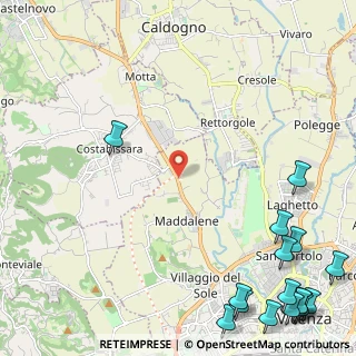 Mappa SP 46 del Pasubio, 36100 Costabissara VI, Italia (3.80625)