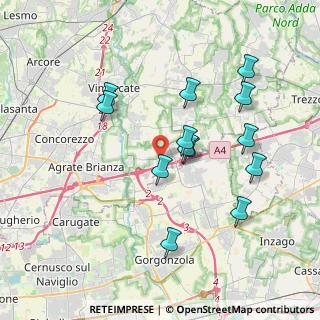 Mappa Via F. L. Miles, 20873 Cavenago di Brianza MB, Italia (3.60385)