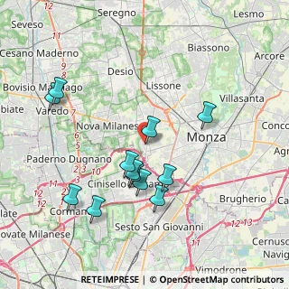 Mappa Via Guglielmo Marconi, 20835 Muggiò MB, Italia (3.78333)