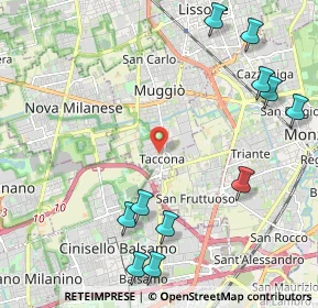Mappa Via Guglielmo Marconi, 20835 Muggiò MB, Italia (2.72727)