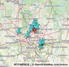 Mappa Via Guglielmo Marconi, 20835 Muggiò MB, Italia (8.20636)