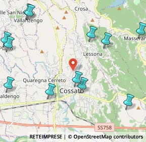 Mappa Borgata Lavino, 13836 Cossato BI, Italia (3.03286)