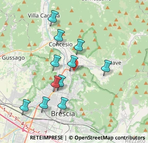 Mappa Via Gian Battista Rodella, 25136 Brescia BS, Italia (3.55)