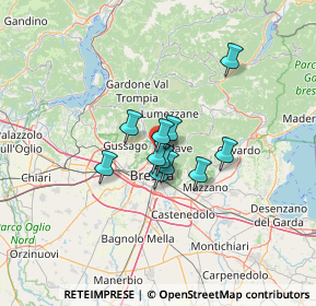 Mappa Via Gian Battista Rodella, 25136 Brescia BS, Italia (7.90636)