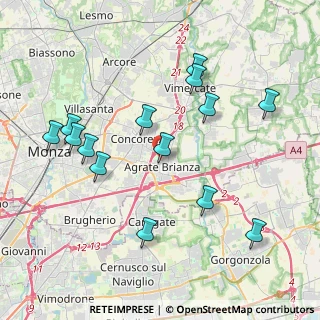 Mappa Via Don Benedetto Galbiati, 20864 Agrate Brianza MB, Italia (4.16786)