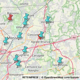 Mappa Via Don Benedetto Galbiati, 20864 Agrate Brianza MB, Italia (5.43455)