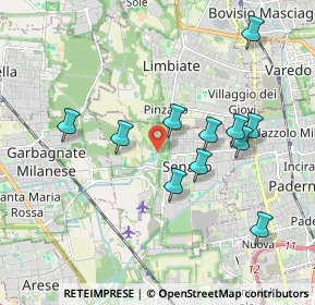 Mappa Via per Cesate, 20030 Senago MI, Italia (1.81455)