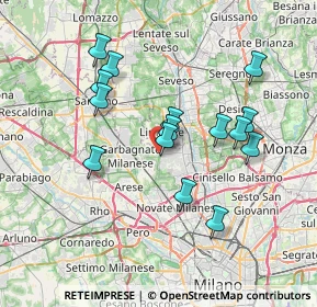 Mappa Via per Cesate, 20030 Senago MI, Italia (6.65933)