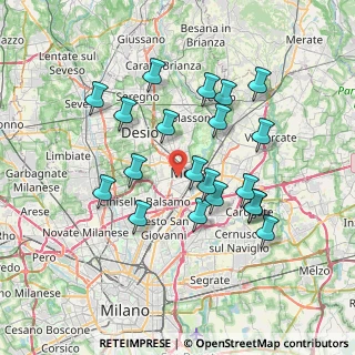 Mappa Viale Vittorio Veneto, 20052 Monza MB, Italia (6.8525)