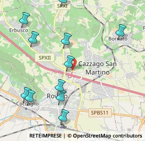 Mappa SP51 & A4 Torino - Trieste, 25038 Rovato BS, Italia (2.42364)