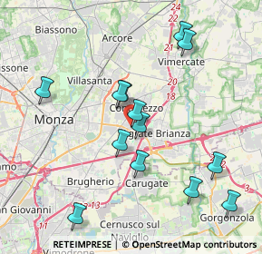 Mappa Via Salvo D'Acquisto, 20863 Concorezzo MB, Italia (3.91154)