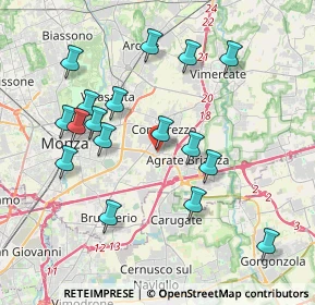 Mappa Via Salvo D'Acquisto, 20863 Concorezzo MB, Italia (3.91176)