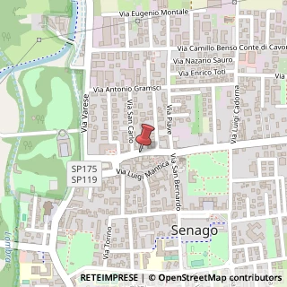 Mappa Via Giuseppe Garibaldi,  6, 20030 Senago, Milano (Lombardia)
