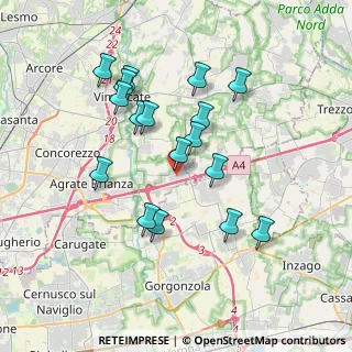 Mappa Via Galileo Galilei, 20873 Cavenago di Brianza MB, Italia (3.42882)