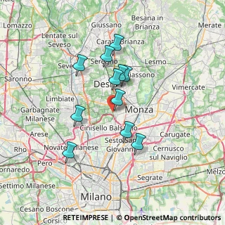 Mappa Via Giacomo Rossini, 20835 Muggiò MB, Italia (5.81273)