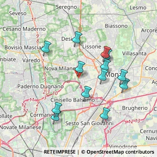 Mappa Via Giacomo Rossini, 20835 Muggiò MB, Italia (3.71077)