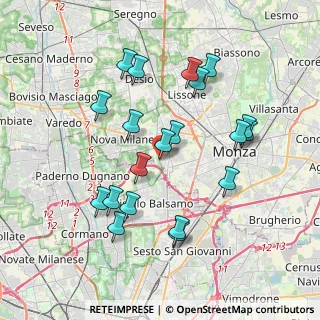Mappa Via Giacomo Rossini, 20835 Muggiò MB, Italia (3.6975)