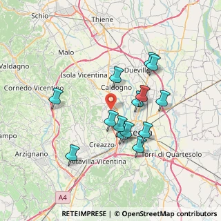 Mappa Via Fornace, 36030 Crispi Cavour VI, Italia (6.38357)