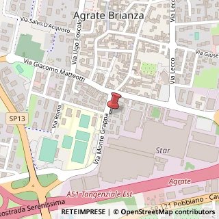 Mappa Via Monte Grappa, 29, 20864 Agrate Brianza, Monza e Brianza (Lombardia)