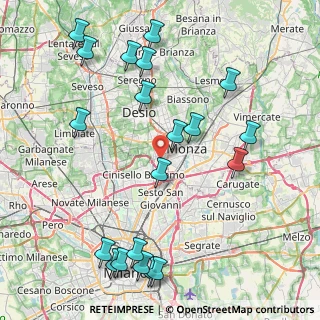 Mappa Via Tanaro, 20052 Monza MB, Italia (10.109)