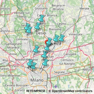 Mappa Via Tanaro, 20052 Monza MB, Italia (6.35231)