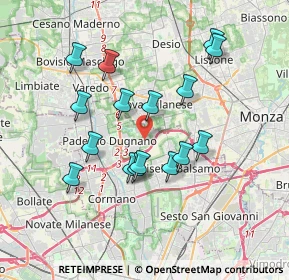 Mappa Via Padova, 20037 Paderno Dugnano MI, Italia (3.30125)