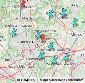 Mappa Via Padova, 20037 Paderno Dugnano MI, Italia (4.64273)