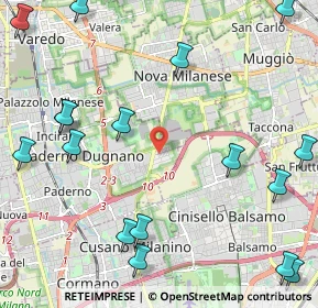 Mappa Via Padova, 20037 Paderno Dugnano MI, Italia (3.01765)