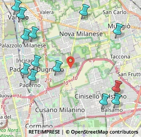 Mappa Via Padova, 20037 Paderno Dugnano MI, Italia (2.78154)