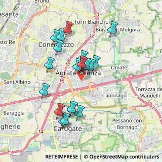 Mappa Riferimento fronte stazione Carabinieri, 20864 Agrate Brianza MB, Italia (1.682)