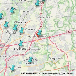 Mappa Riferimento fronte stazione Carabinieri, 20864 Agrate Brianza MB, Italia (6.42273)