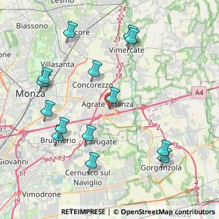 Mappa Riferimento fronte stazione Carabinieri, 20864 Agrate Brianza MB, Italia (4.67143)