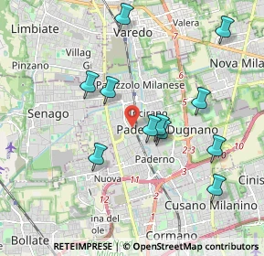Mappa Via Ospedale, 20037 Paderno Dugnano MI, Italia (1.88636)