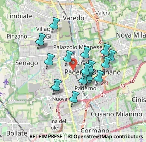 Mappa Via Ospedale, 20037 Paderno Dugnano MI, Italia (1.42833)