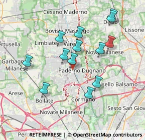 Mappa Via Ospedale, 20037 Paderno Dugnano MI, Italia (3.48462)