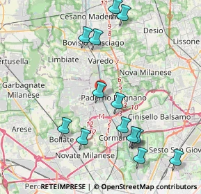 Mappa Via Ospedale, 20037 Paderno Dugnano MI, Italia (4.45714)