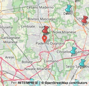 Mappa Via Ospedale, 20037 Paderno Dugnano MI, Italia (6.65727)