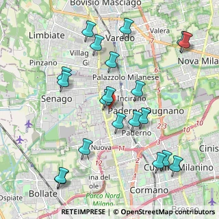 Mappa Via Piave, 20037 Paderno Dugnano MI, Italia (2.2505)