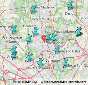 Mappa Via Piave, 20037 Paderno Dugnano MI, Italia (4.76722)