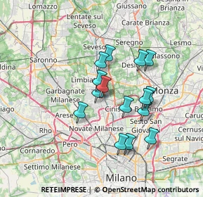 Mappa Via Piave, 20037 Paderno Dugnano MI, Italia (5.65267)
