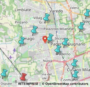 Mappa Via Cadore, 20037 Paderno Dugnano MI, Italia (2.635)