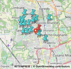 Mappa Via Cadore, 20037 Paderno Dugnano MI, Italia (1.40625)