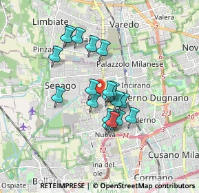 Mappa Via Cadore, 20037 Paderno Dugnano MI, Italia (1.34158)