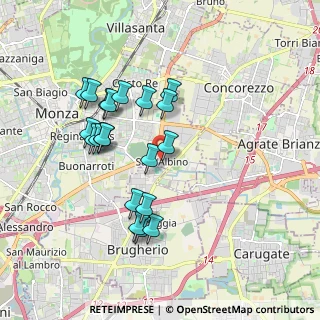 Mappa Via Francesco Ferrucci, 20900 Monza MB, Italia (1.7135)