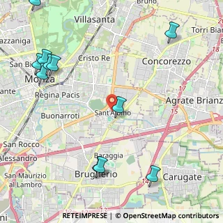Mappa Via Francesco Ferrucci, 20900 Monza MB, Italia (2.90545)